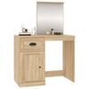 vidaXL Dressing Table with Mirror Sonoma Oak 90x50x132.5 cm Engineered Wood