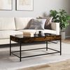 vidaXL Coffee Table with Infinity LED Smoked Oak 90x50x41 cm