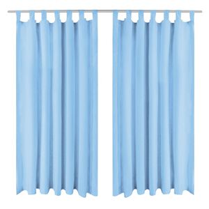 vidaXL Micro-Satin Curtains 2 pcs with Loops 140x175 cm Turquoise