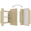 vidaXL LED Bathroom Mirror Cabinet Sonoma Oak 40x12x45 cm Acrylic
