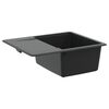 vidaXL Sink Black 560 x 460 mm 80% Quartz and 20% Resin