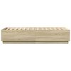 vidaXL Bed Frame with LED without Mattress Sonoma Oak 75x190 cm Small Single