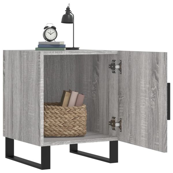 vidaXL Bedside Cabinets 2 pcs Grey Sonoma 40x40x50 cm Engineered Wood