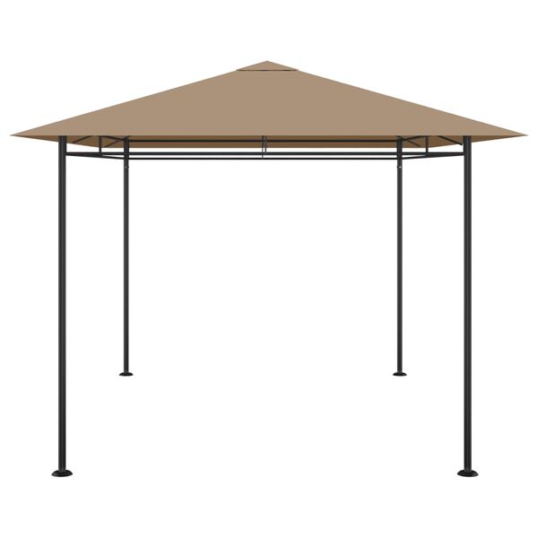 vidaXL Gazebo 384x281x270 cm Taupe 180 g/m²