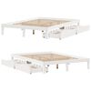 vidaXL Bed Frame with Drawers without Mattress White 120x200 cm