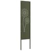 vidaXL Garden Privacy Screen Olive green 32 x 140 cm Cold-rolled steel