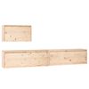 vidaXL TV Cabinet | Set of 3 | Natural Pine | Solid Pinewood | Floating Cabinet