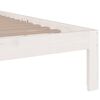 vidaXL Bed Frame without Mattress White Solid Wood 160x200 cm