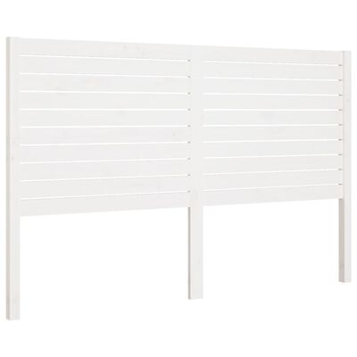vidaXL Bed Headboard White 126x4x100 cm Solid Wood Pine