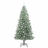 vidaXL Artificial Christmas Tree Snow Flocked with LED Light 210 cm
