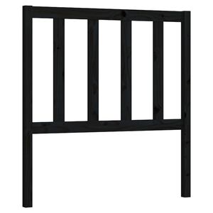 vidaXL Bed Headboard Black 106x4x100 cm Solid Wood Pine