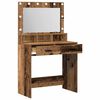 vidaXL Dressing Table Old Wood 79 x 41 x 135 cm Engineered Wood