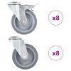 vidaXL 16 pcs Bolt Hole Swivel Casters 100 mm