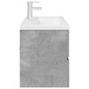 vidaXL 2 Piece Bathroom Furniture Set Concrete Grey Engineered Wood