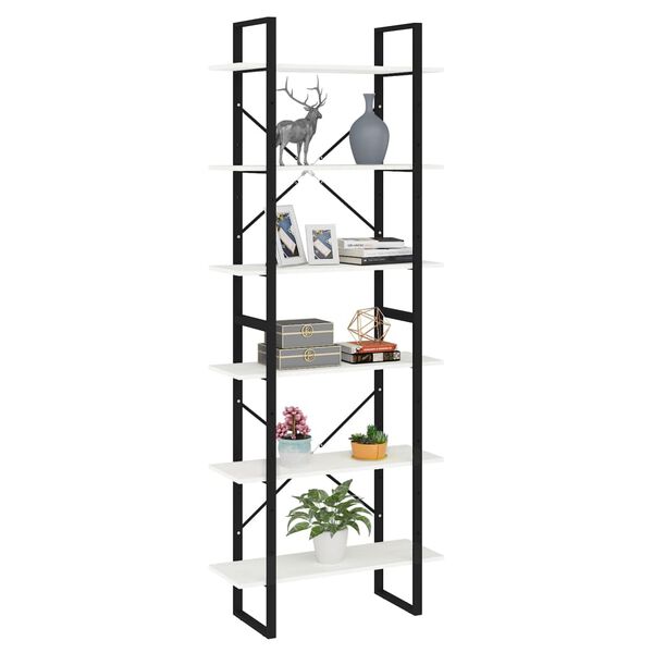 vidaXL High Cabinet White 80x30x210 cm Solid Pine Wood