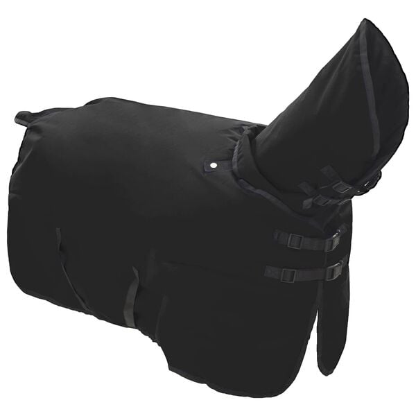 vidaXL Horse Blanket Full Black 105 cm Polyester