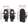 vidaXL 3 in 1 Snowshoes Silver and Black 21 inches Aluminum and HDPE