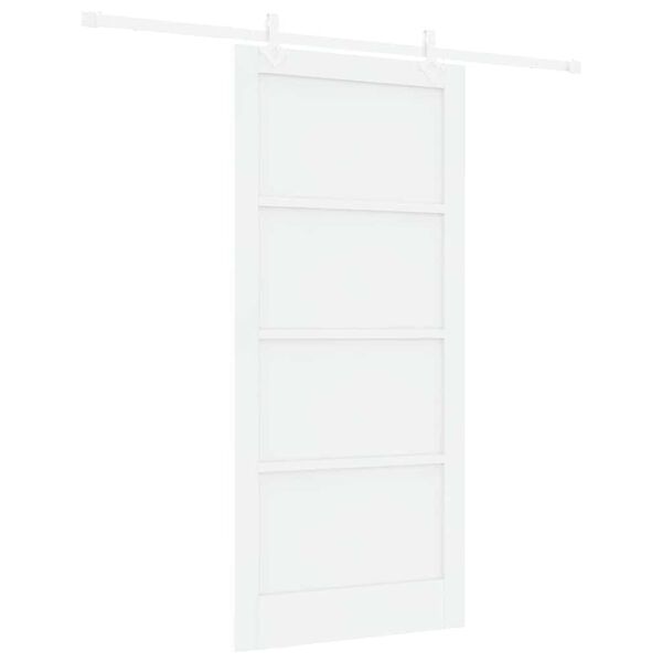 vidaXL Sliding Door White 93 x 202 cm Solid Pine Wood