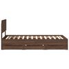 vidaXL Bed Frame with Headboard Brown Oak 100 x 200 cm Engineered Wood