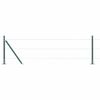 vidaXL Fence Post with Concrete Base 26 pcs Green Powder-Coated Steel