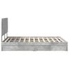 vidaXL Storage Bed Concrete Grey 140 x 190 cm Engineered Wood
