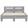 vidaXL Bed Frame with LED without Mattress Grey Sonoma 120x200 cm