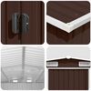 vidaXL Garden Shed 257x489x181 cm Metal Brown