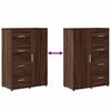 vidaXL Sideboards 2 pcs Brown Oak 60x31x84 cm Engineered Wood