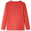 Kids' T-shirt with Long Sleeves Burnt Red 140