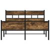 vidaXL Bed Frame without Mattress Smoked Oak 140x200 cm Engineered Wood