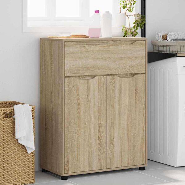 vidaXL Bathroom Cabinet with Drawer Sonoma Oak 72.5 x 36.5 x 100 cm