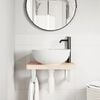 vidaXL Basin Shelf Wall Mounted Steel and Solid Wood Beech