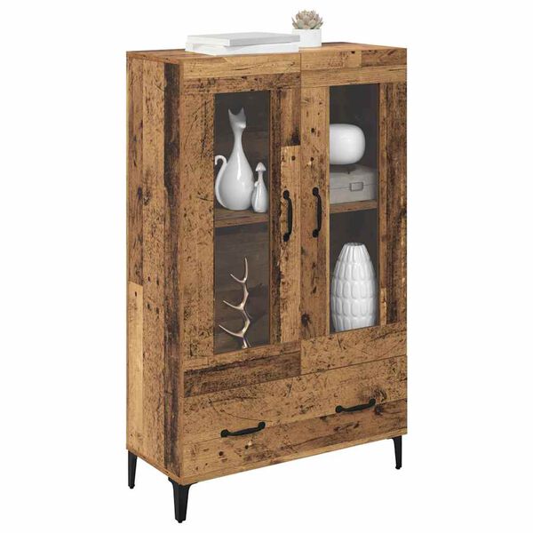 vidaXL Highboard Old Wood 70 x 31 x 115 cm Engineered Wood and Iron