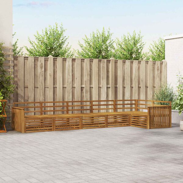 vidaXL Outdoor Sofa Set 6 pcs Natural Solid Acacia Wood