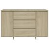 vidaXL Sideboard with 3 Drawers Sonoma Oak 120x41x75 cm Engineered Wood