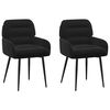 vidaXL Dining Chairs 2 pcs Velvet Black 59 x 59.5 x 90 cm
