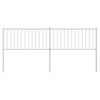 vidaXL Metal Replace Headboard White 193 cm