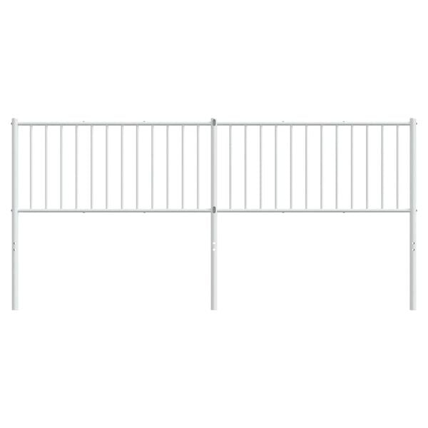 vidaXL Metal Replace Headboard White 193 cm