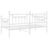vidaXL Daybed Frame with Headboard White 100 x 190 cm Steel