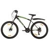 vidaXL Mountain Bike 21 Speed 26 inch Wheel 46 cm Black