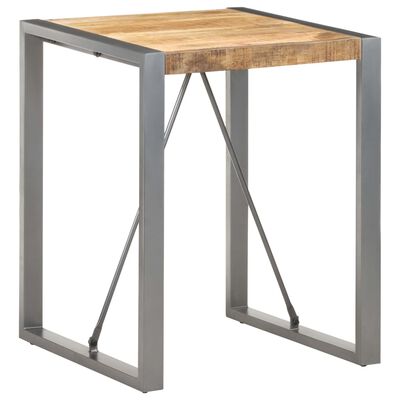 vidaXL Dining Table 60x60x75 cm Solid Rough Mango Wood