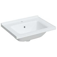 vidaXL Bathroom Sink White 61x48x19.5 cm Rectangular Ceramic