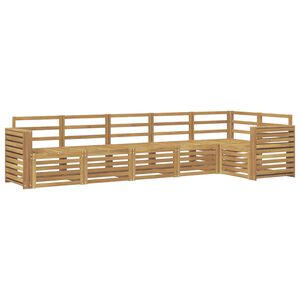 vidaXL Outdoor Sofa Set 6 pcs White Solid Acacia Wood