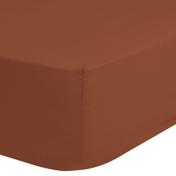 Good Morning Fitted Sheet 180x200 cm Terracotta