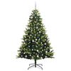 vidaXL Artificial Hinged Christmas Tree 300 LEDs Green 240 cm