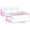 vidaXL Bed Frame with Drawer White 200 x 200 cm Engineer Wood