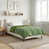 vidaXL Full Year Duvet Quilted Green 155 x 220 cm Microfiber