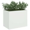 vidaXL Garden Planter White 50 x 32 x 40 cm Cold-rolled Steel