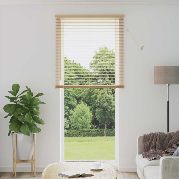 vidaXL Venetian Blind Light Brown with Pattern 213 x 80 cm PVC