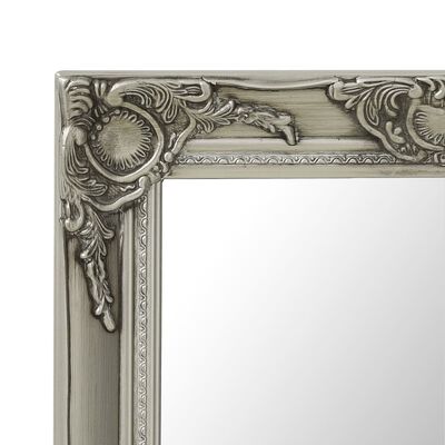 vidaXL Wall Mirror Baroque Style 50x120 cm Silver